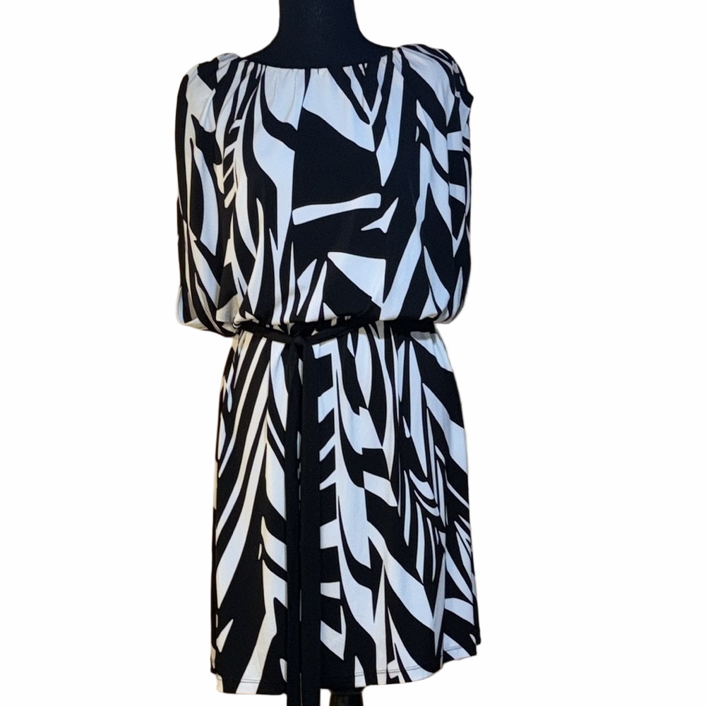 Fenn Wright Manson Black White Dolman Sleeve Dress